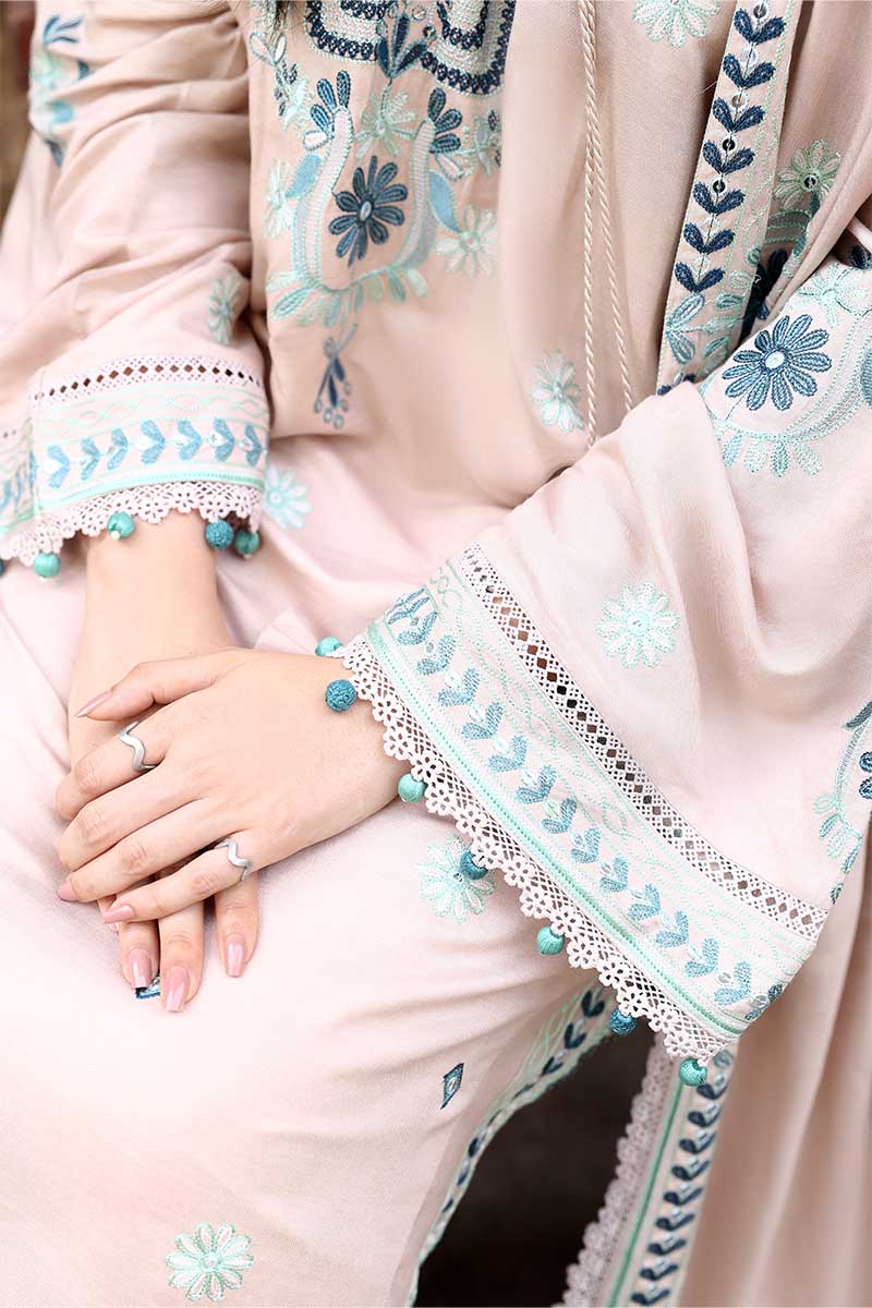 SUBTLE MAZE-3PC MARINA EMBROIDERED SUIT