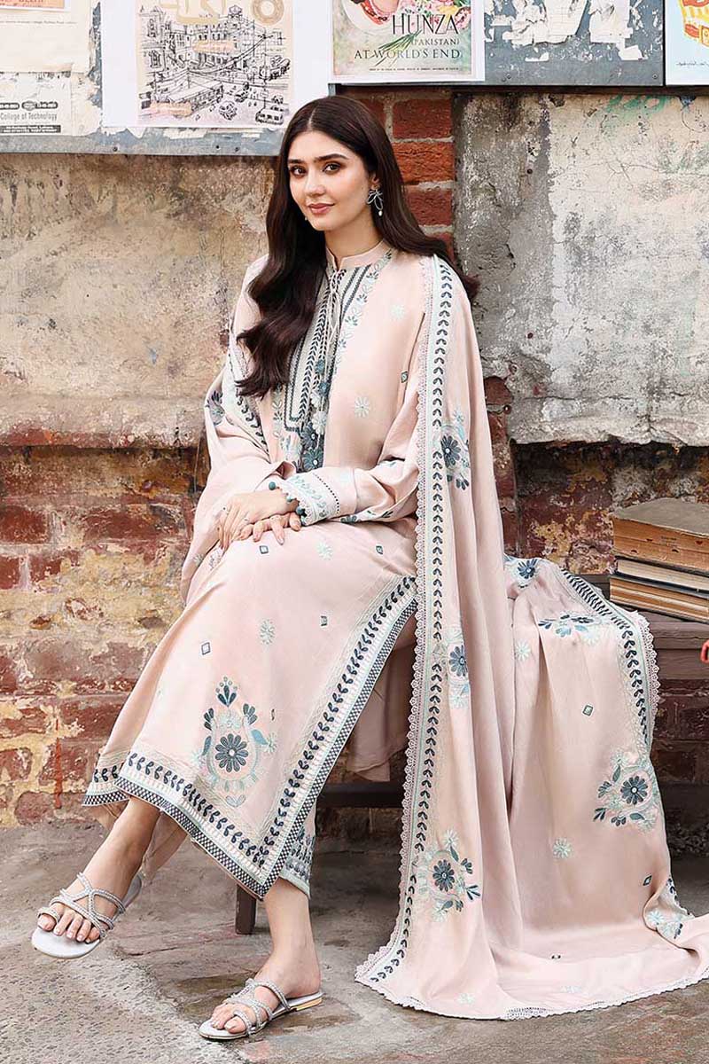 SUBTLE MAZE-3PC MARINA EMBROIDERED SUIT