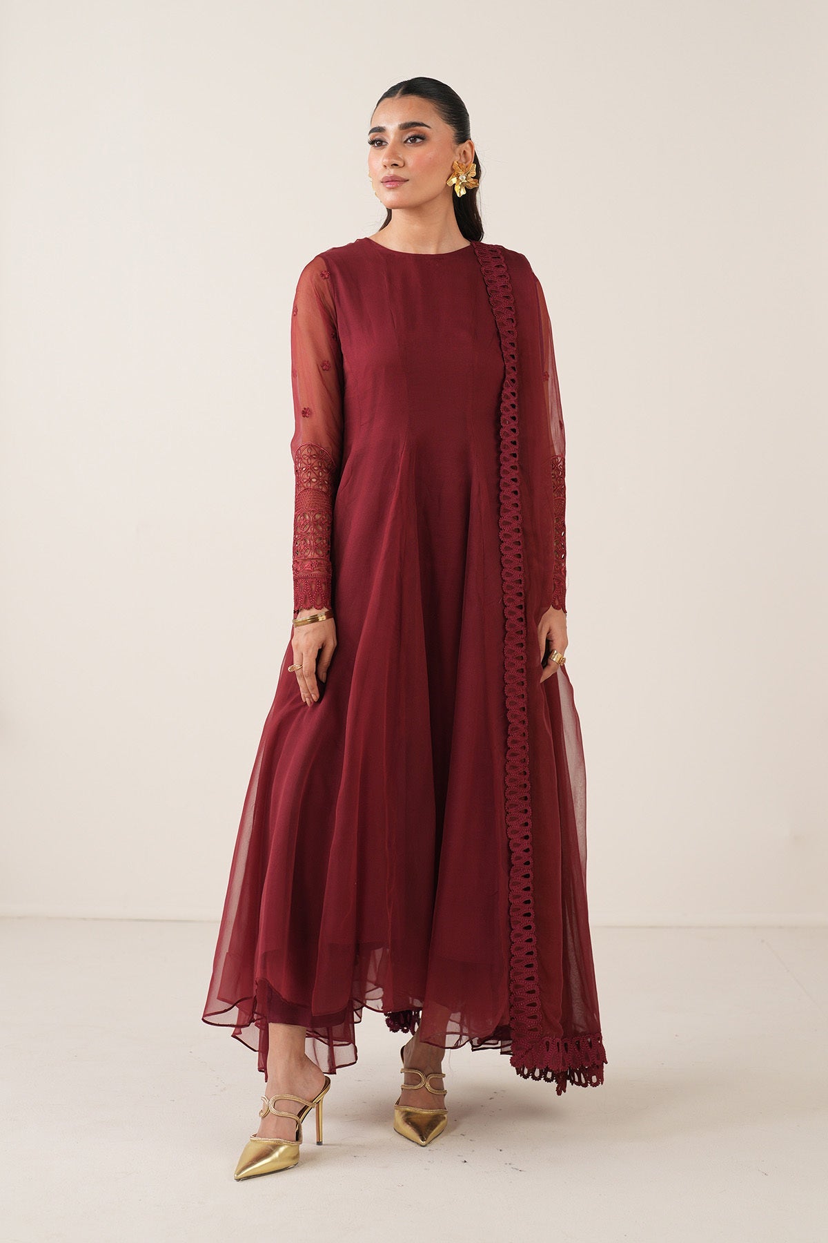 EMBROIDERED CHIFFON DUPATTA 77