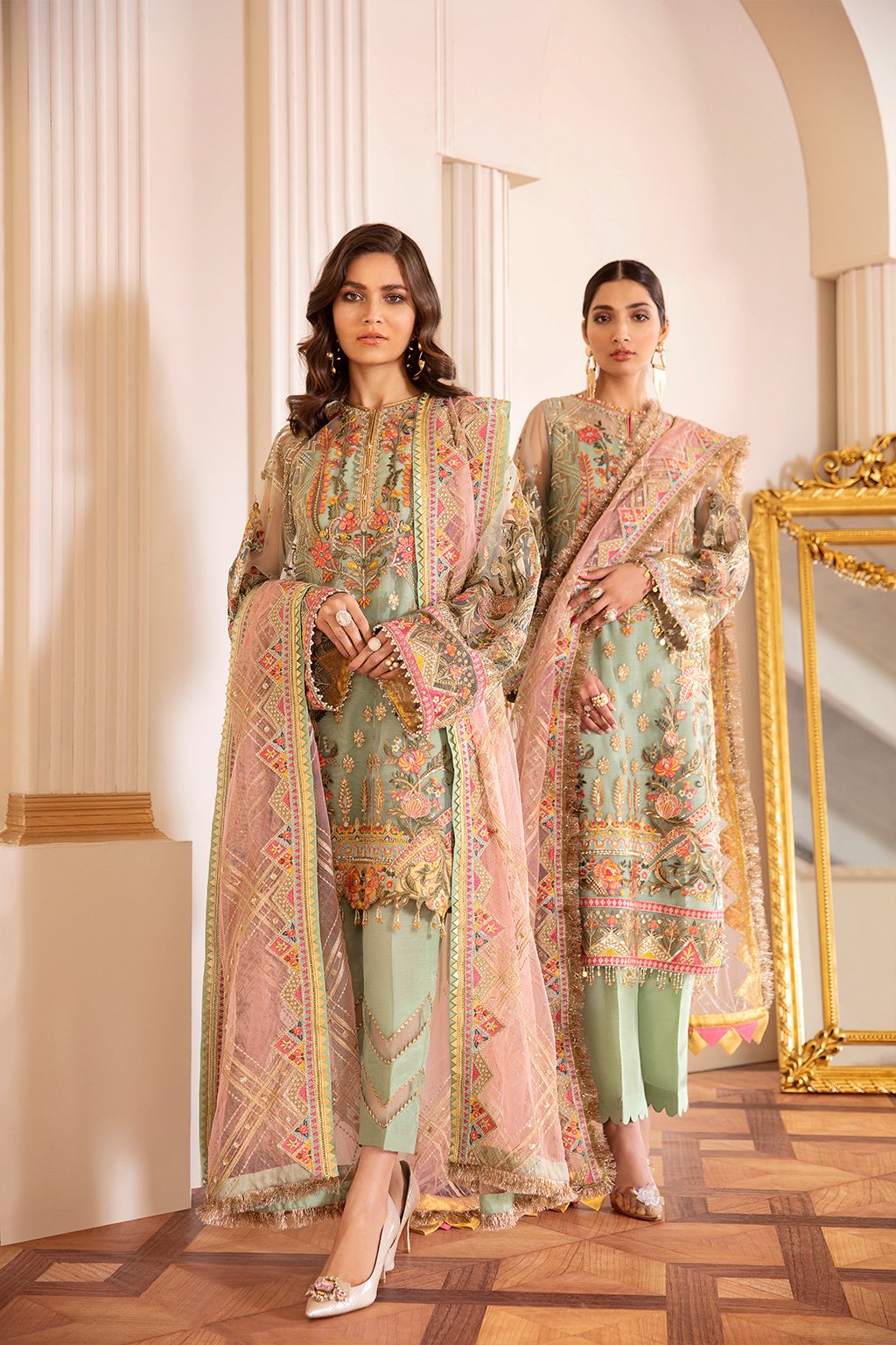 EMBROIDERED NET CH07-01 STITCHED