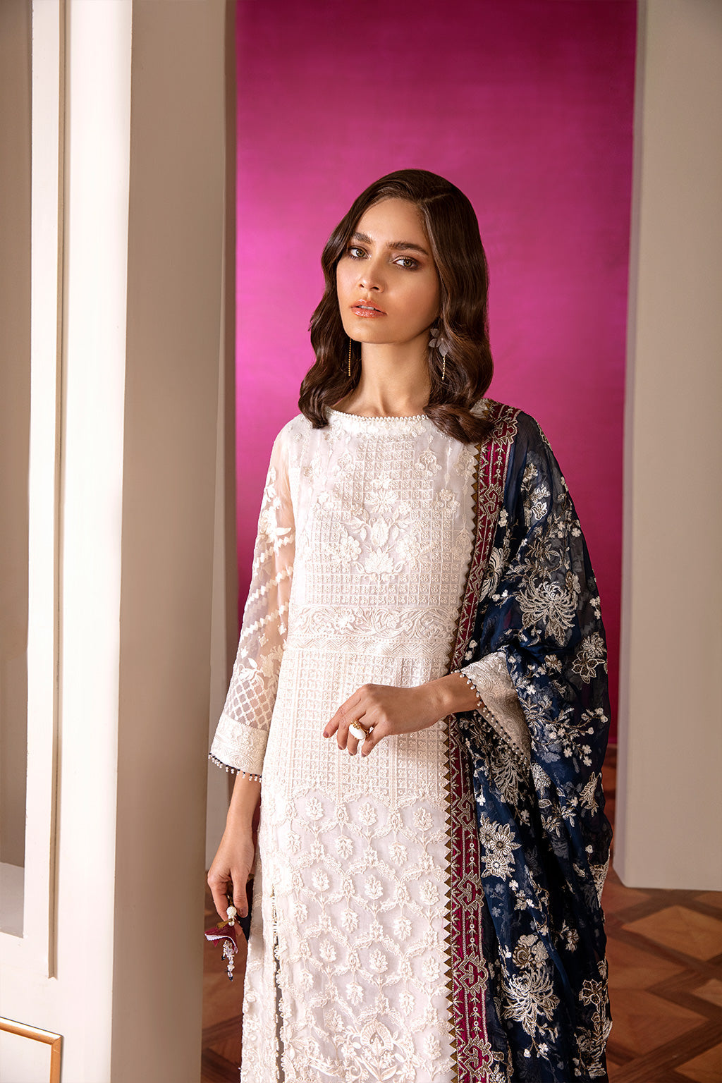 EMBROIDERED CHIFFON CH07-02 STITCHED