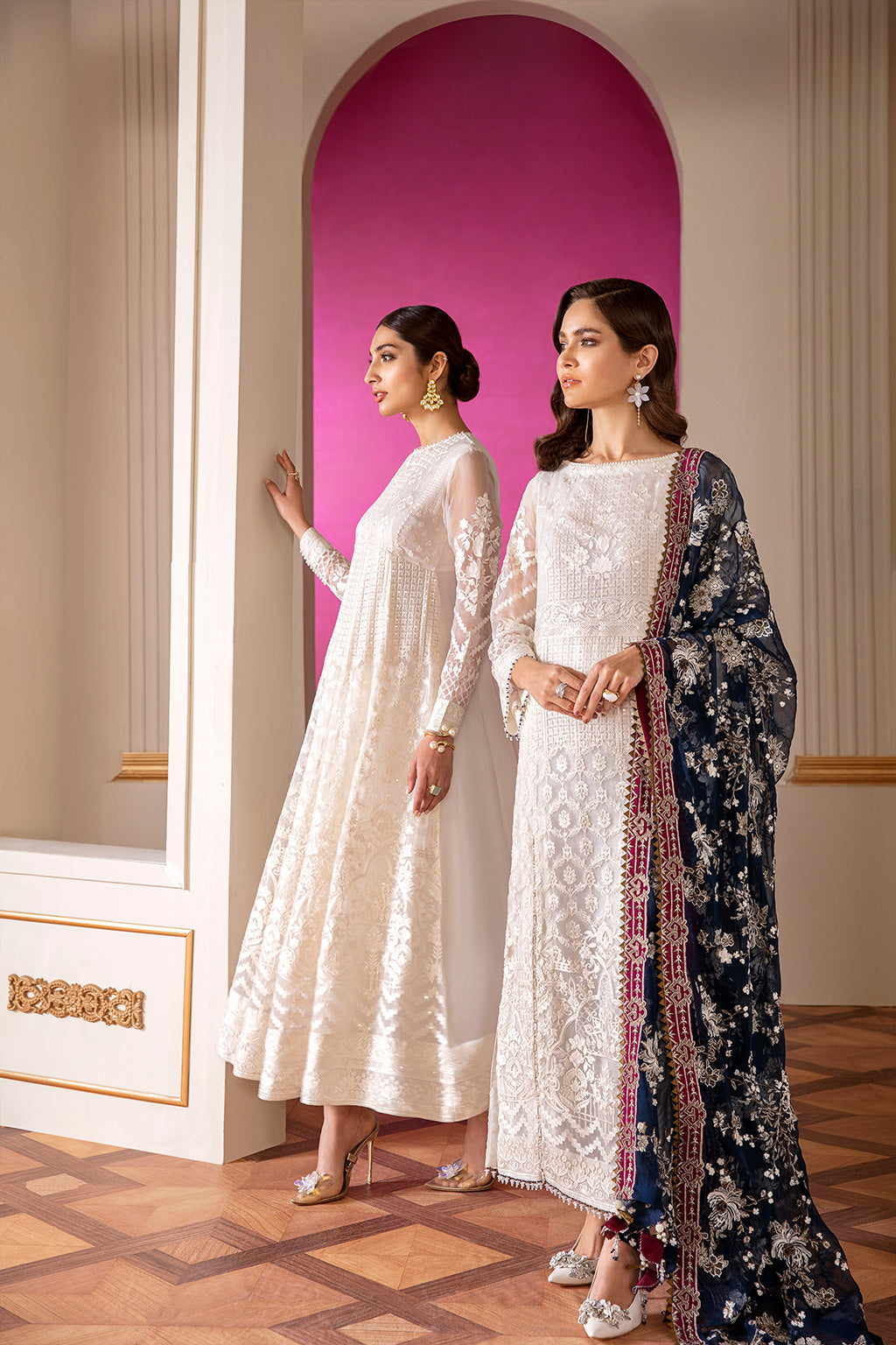 EMBROIDERED CHIFFON CH07-02 STITCHED