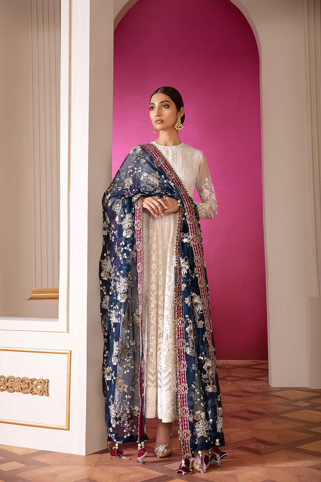 EMBROIDERED CHIFFON CH07-02 STITCHED