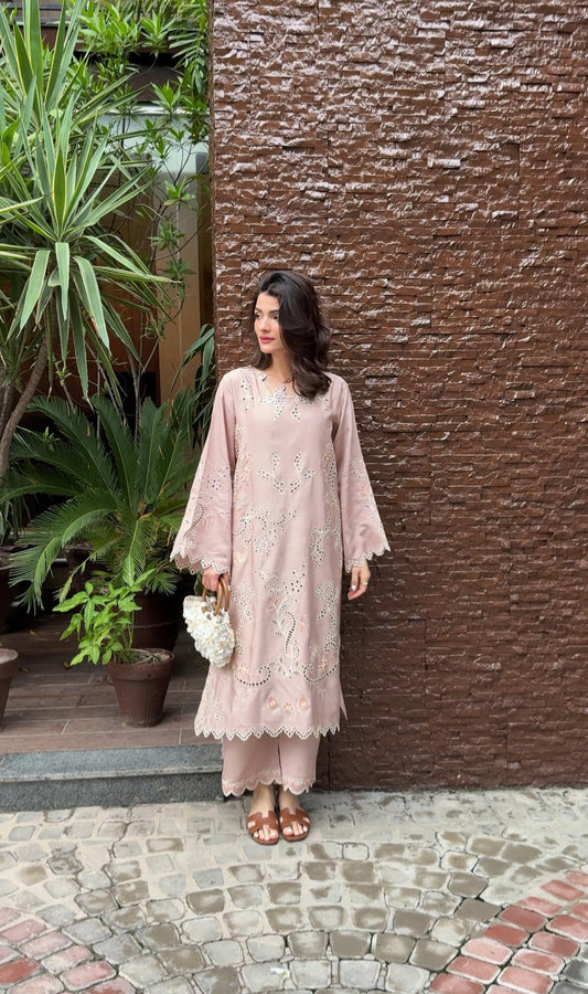 Desert Rose Schiffli CO-ORD Set