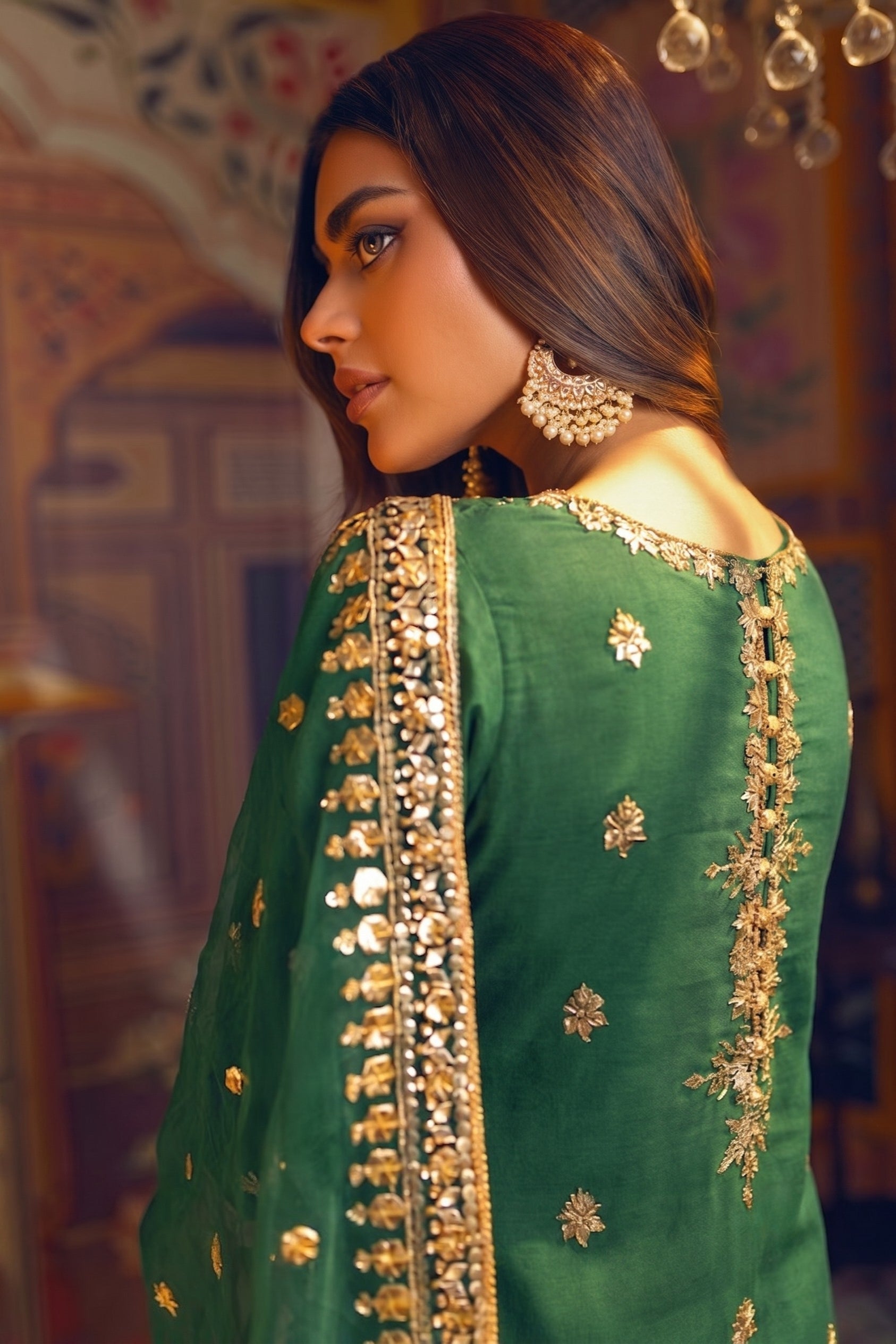 Green Zareen Lawn Suit - 3 Piece Embroidered Ready to Wear