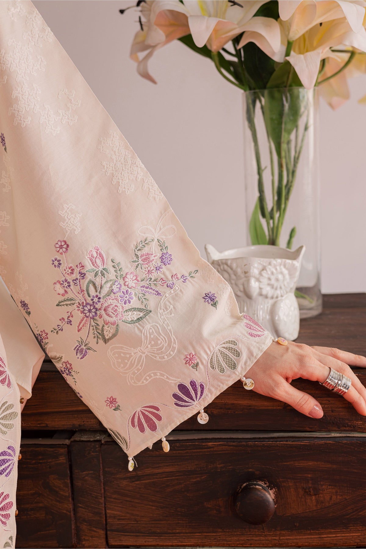 Vanilla Bloom 2Pc - Embroidered Lawn Dress