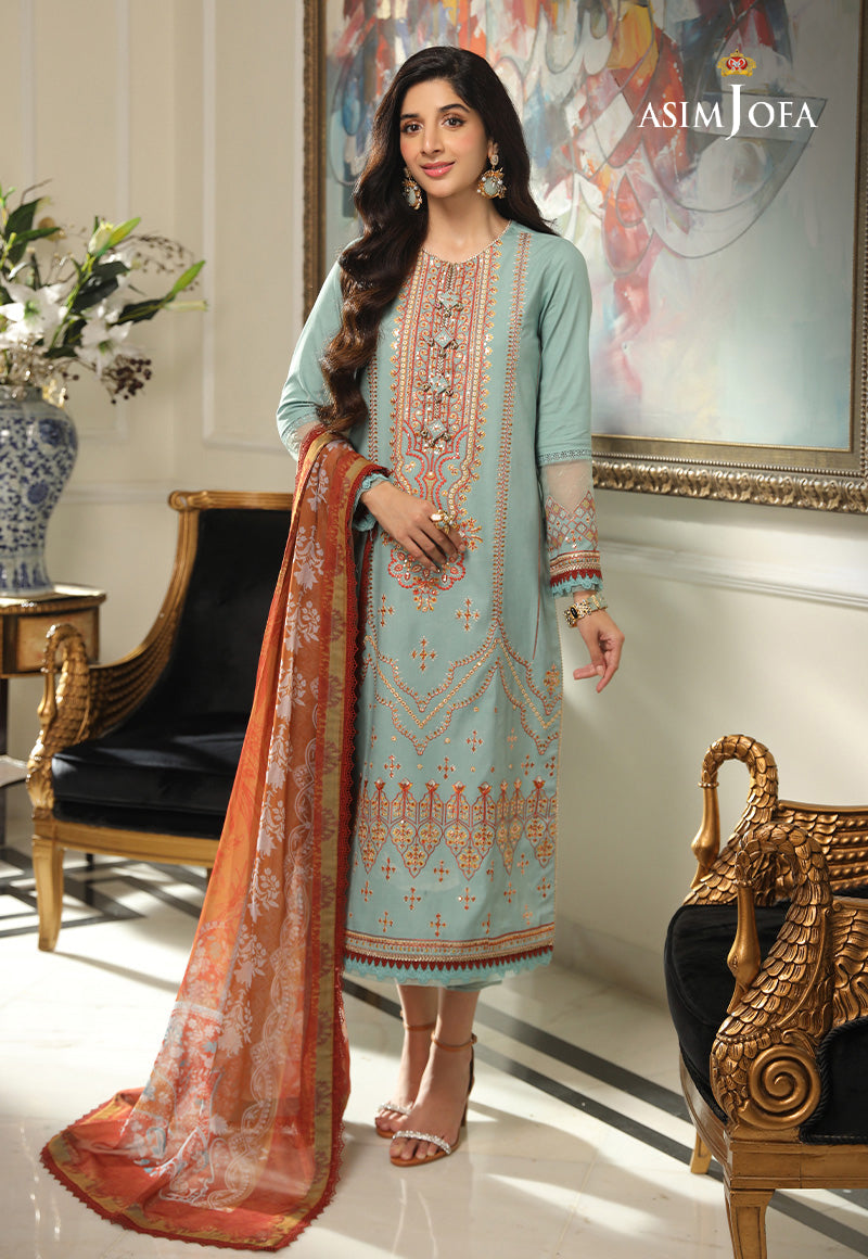 AJAI-37 EMBROIDERED CAMBRIC 3 PCS