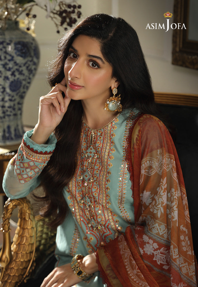 AJAI-37 EMBROIDERED CAMBRIC 3 PCS