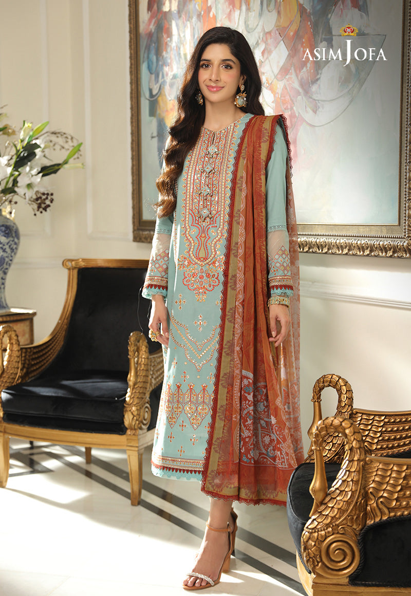 AJAI-37 EMBROIDERED CAMBRIC 3 PCS