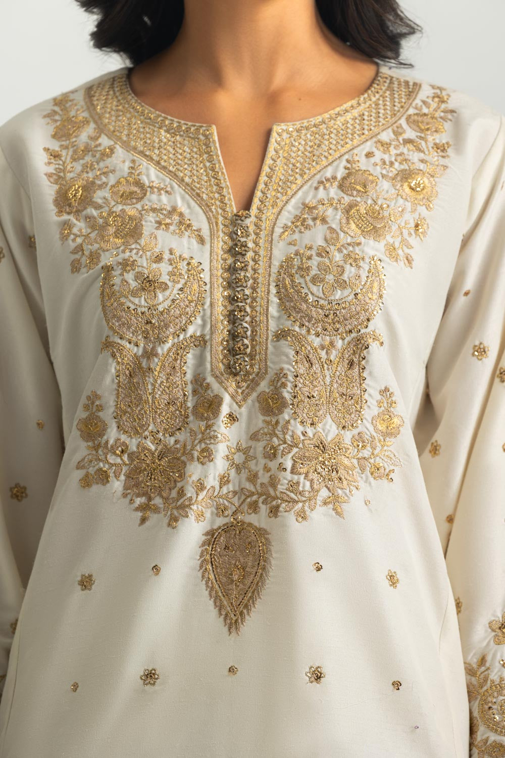 Viscose Raw Silk Embroidered Co-Ord Set - W-AP-26-487394