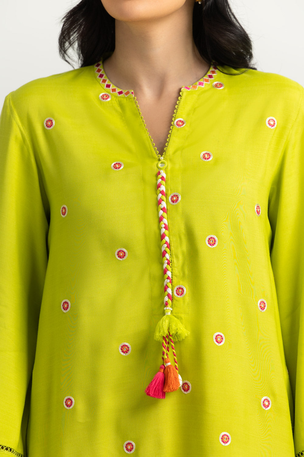 Viscose Raw Silk Embroidered Co-Ord Set