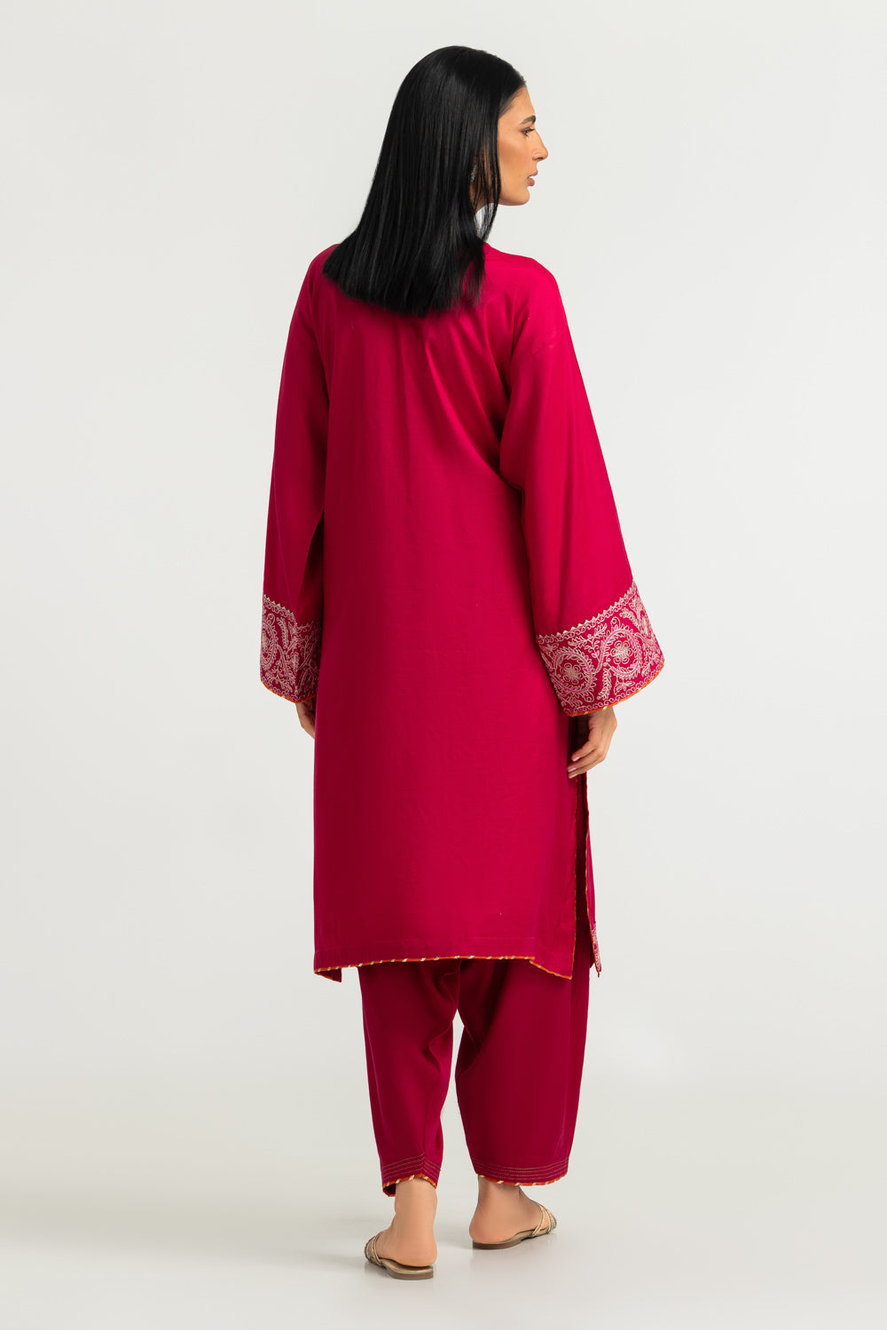 Viscose Raw Silk Embroidered Co-Ord Set