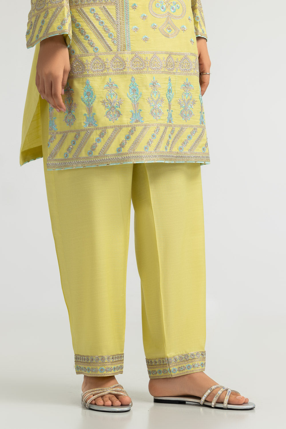 Viscose Raw Silk Embroidered Co-Ord Set