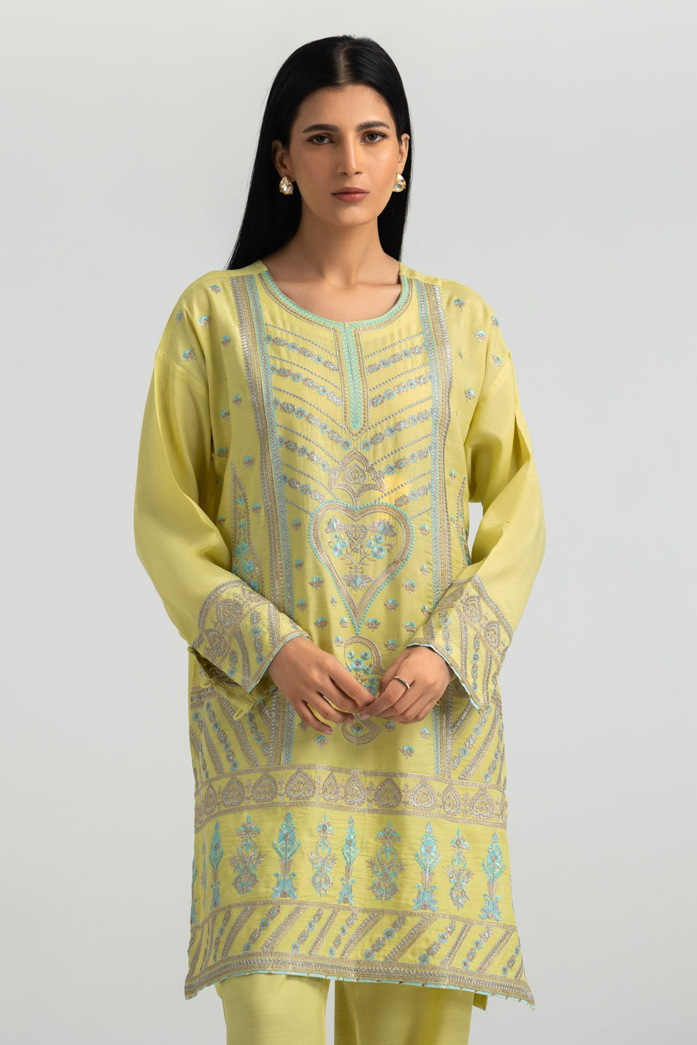Viscose Raw Silk Embroidered Co-Ord Set