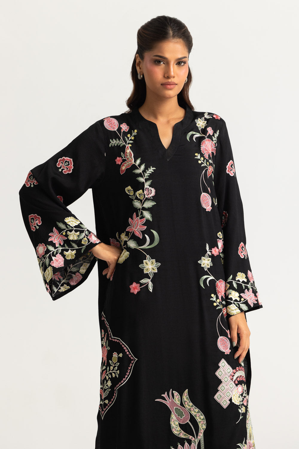 Viscose Raw Silk Embroidered Co-Ord Set