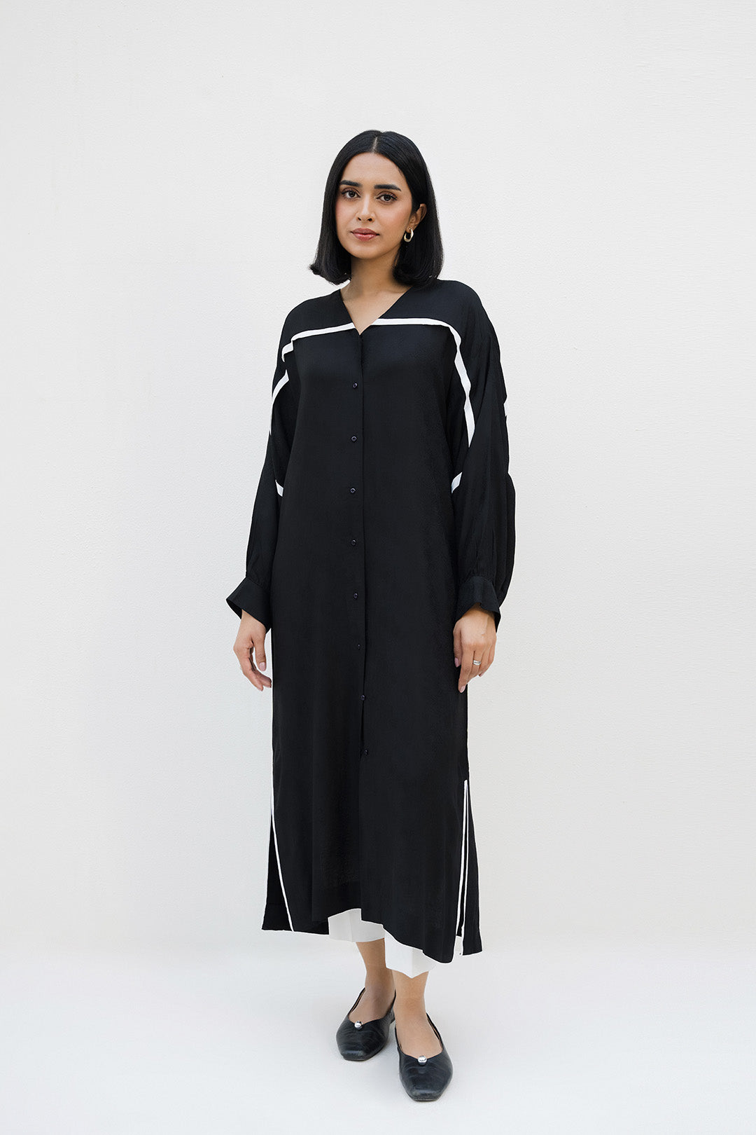 Contrast Trim Dress