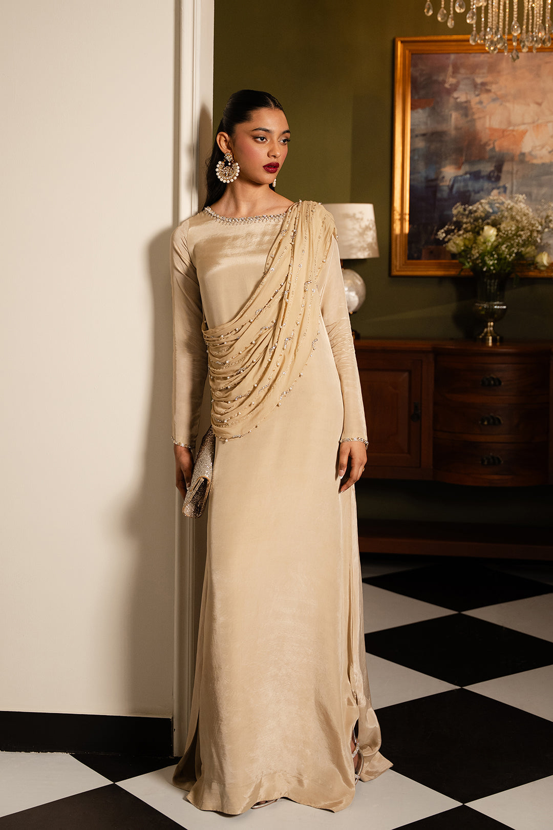 Poroul Drape Dress