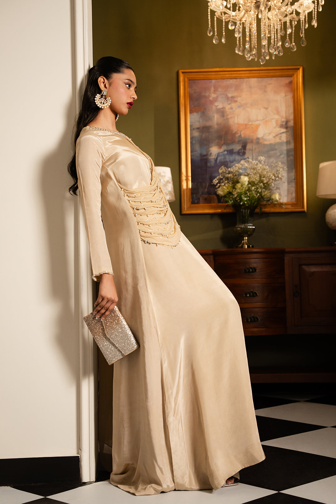 Poroul Drape Dress