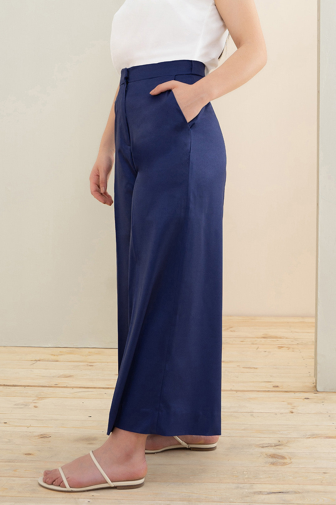 Bir Flexi Waist Pants - Navy