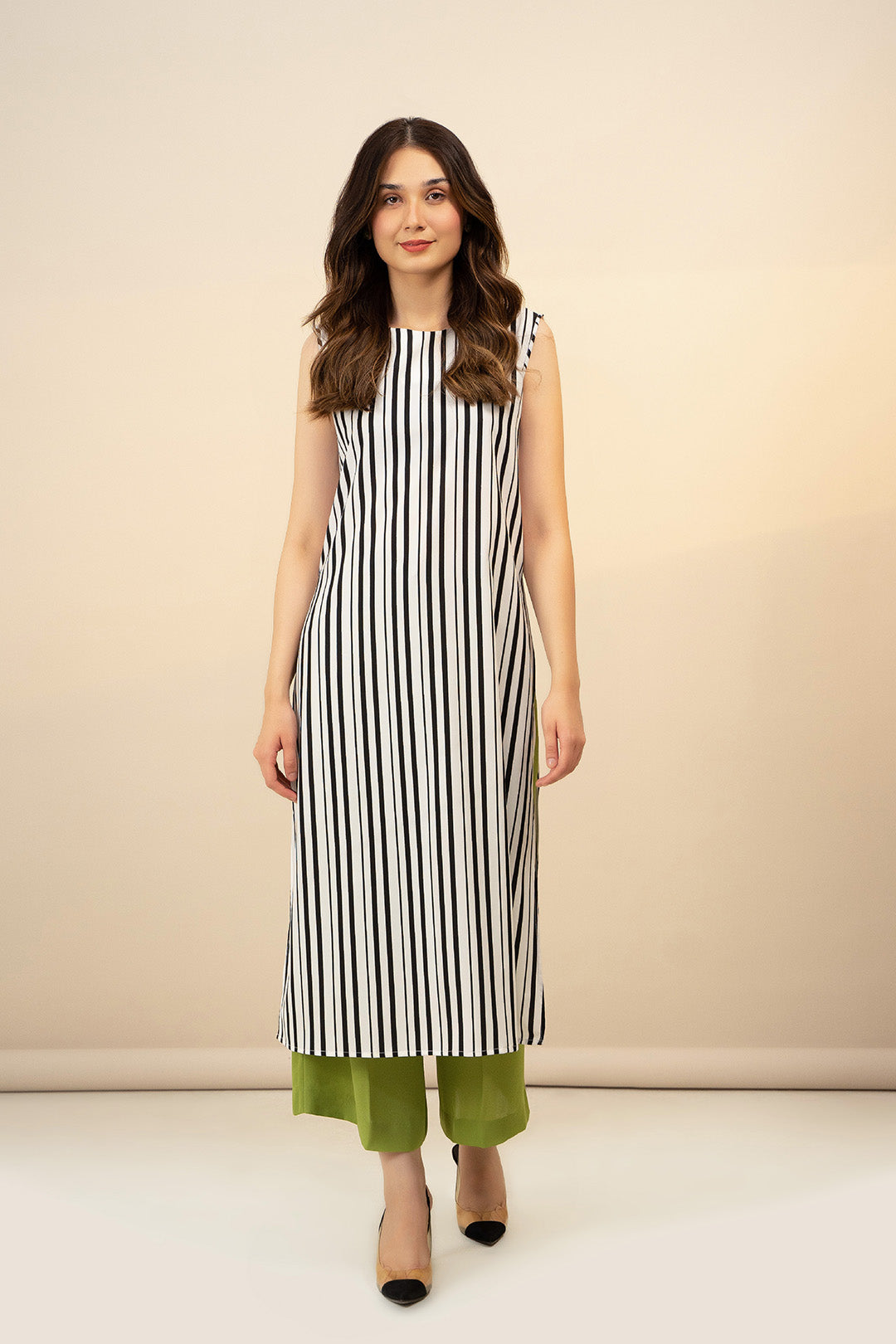 Striped Long (Sleeveless)