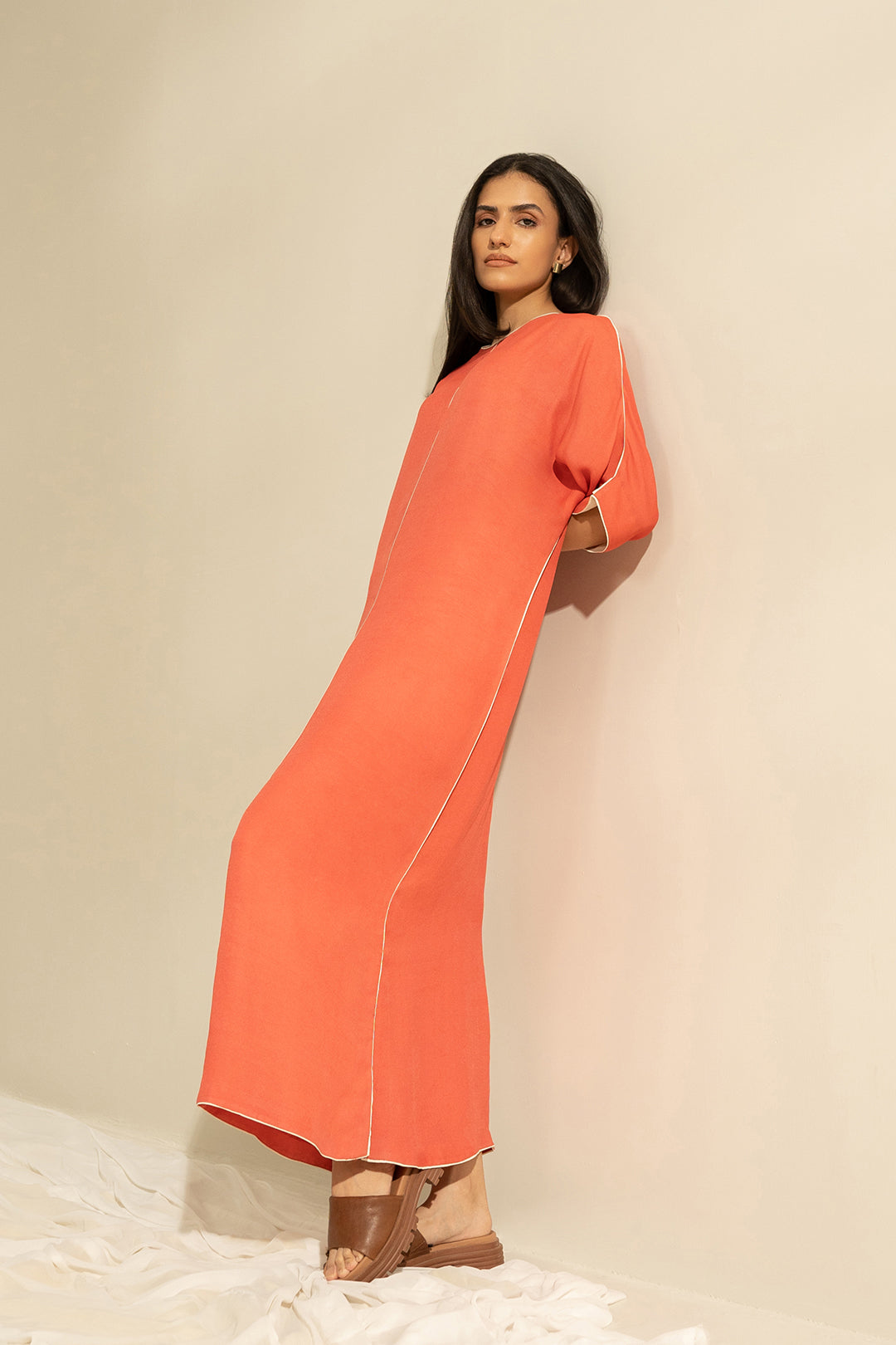 Coral Batwing Dress