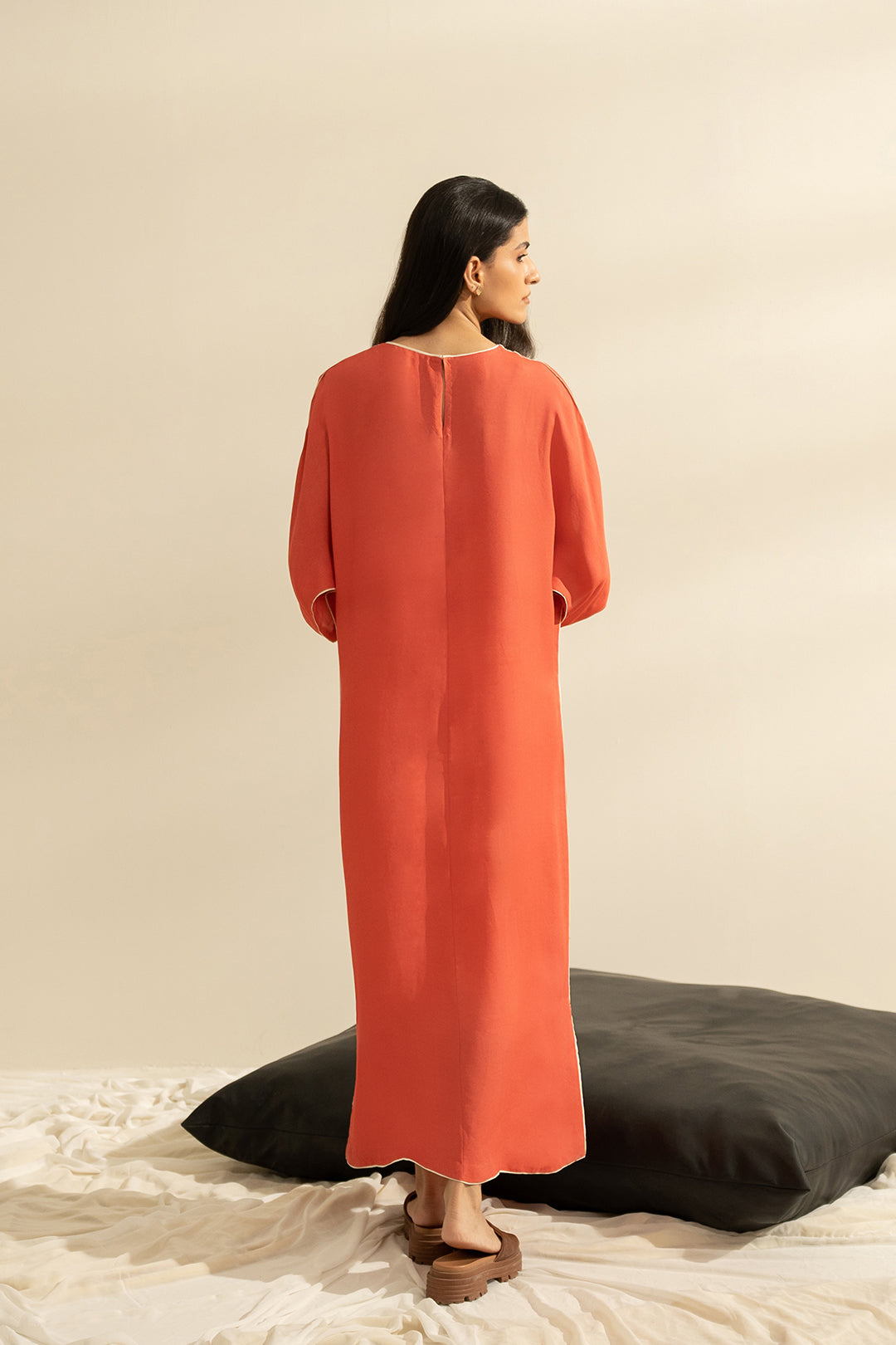 Coral Batwing Dress
