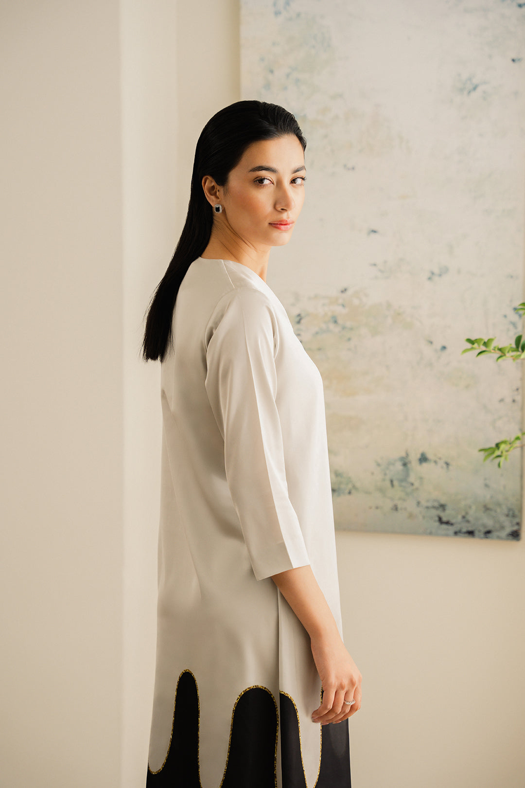 Squiggle Silk Dress