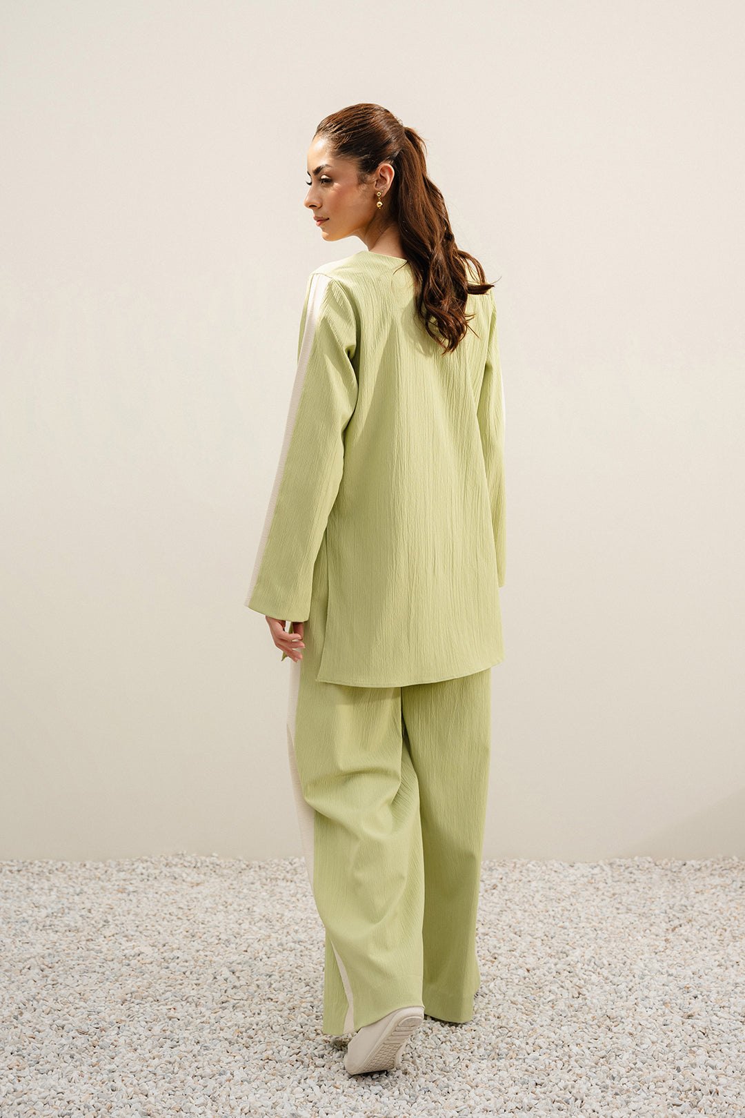 Lime Green Color Block Top