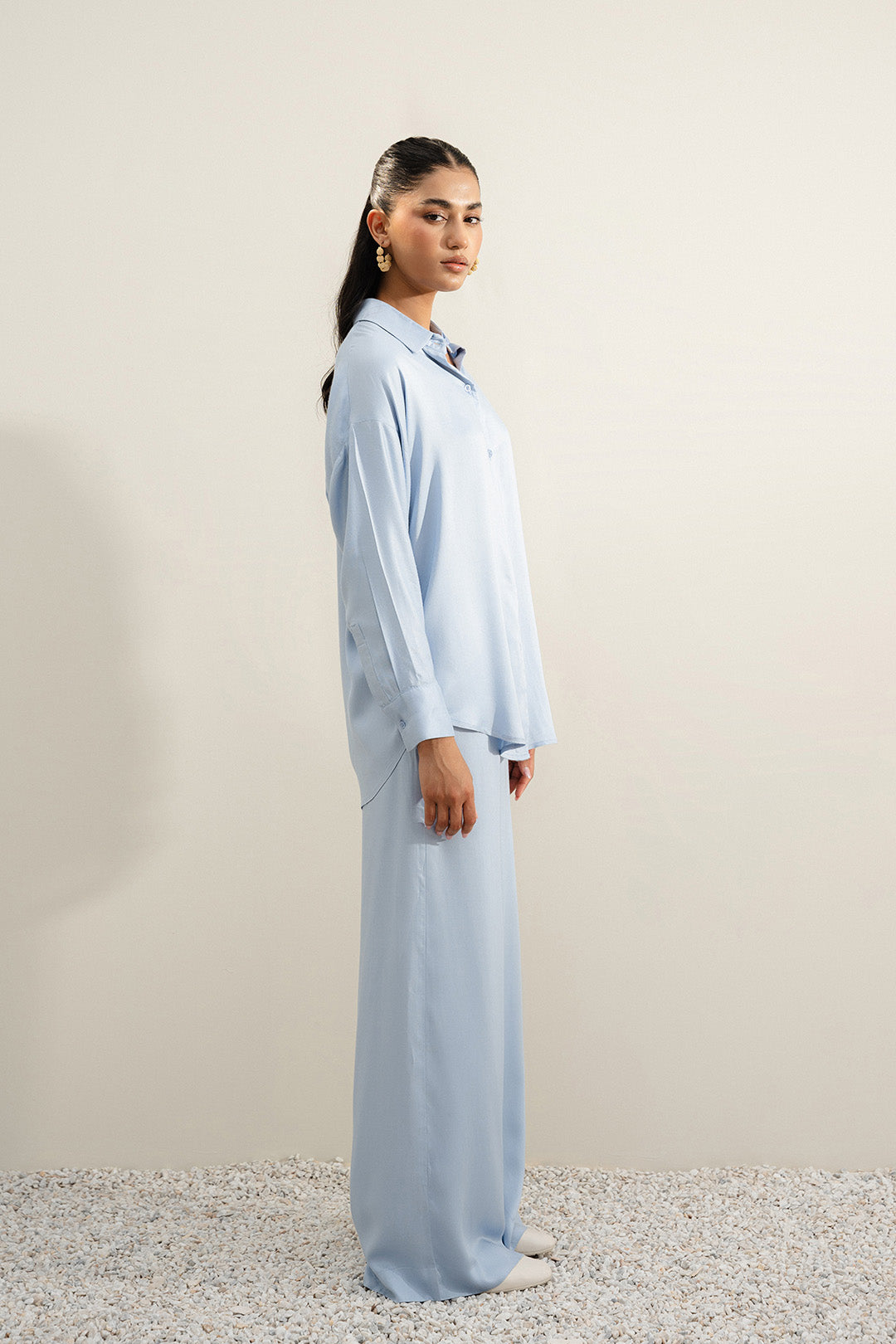 Aqua Blue Button Down