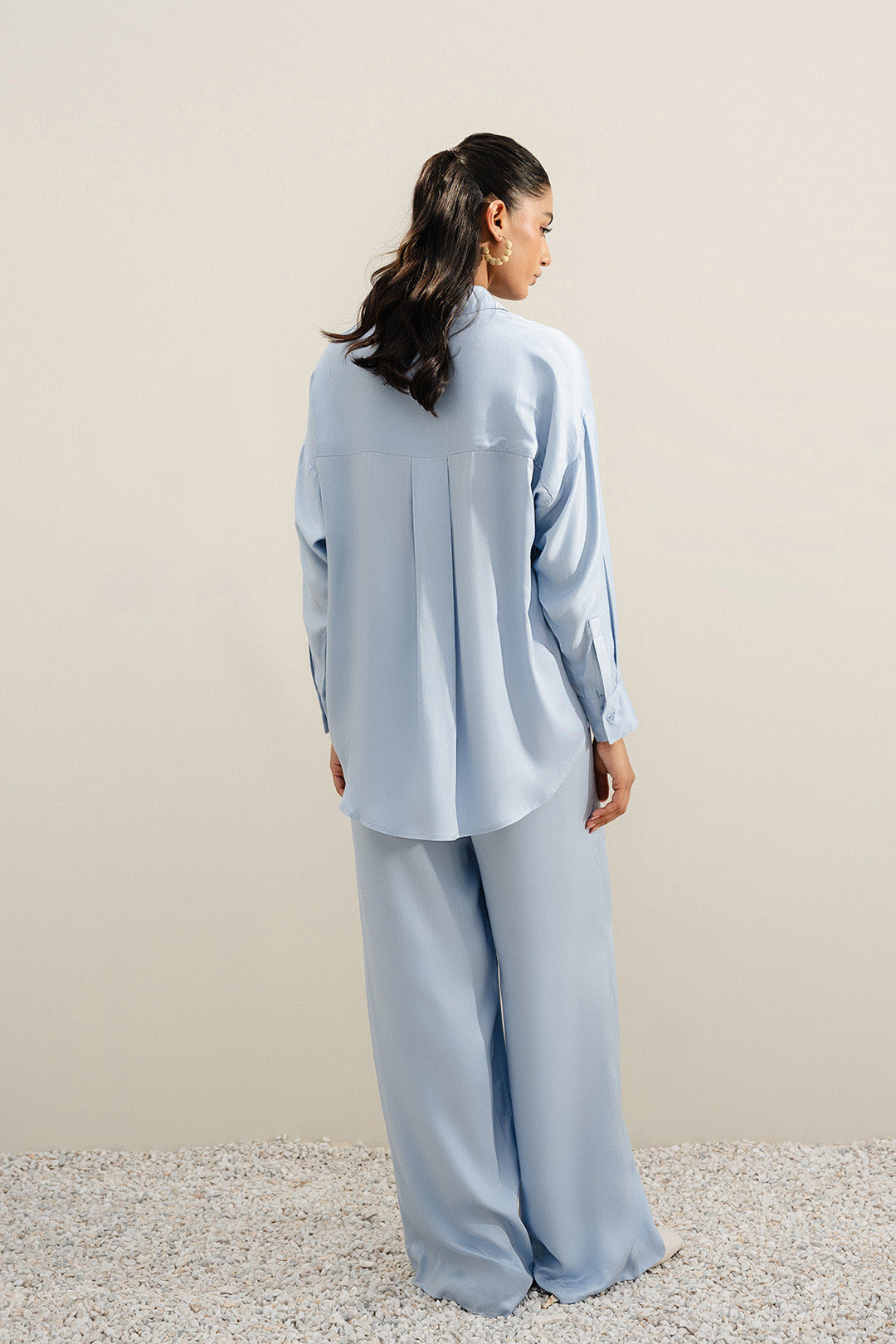 Aqua Blue Button Down