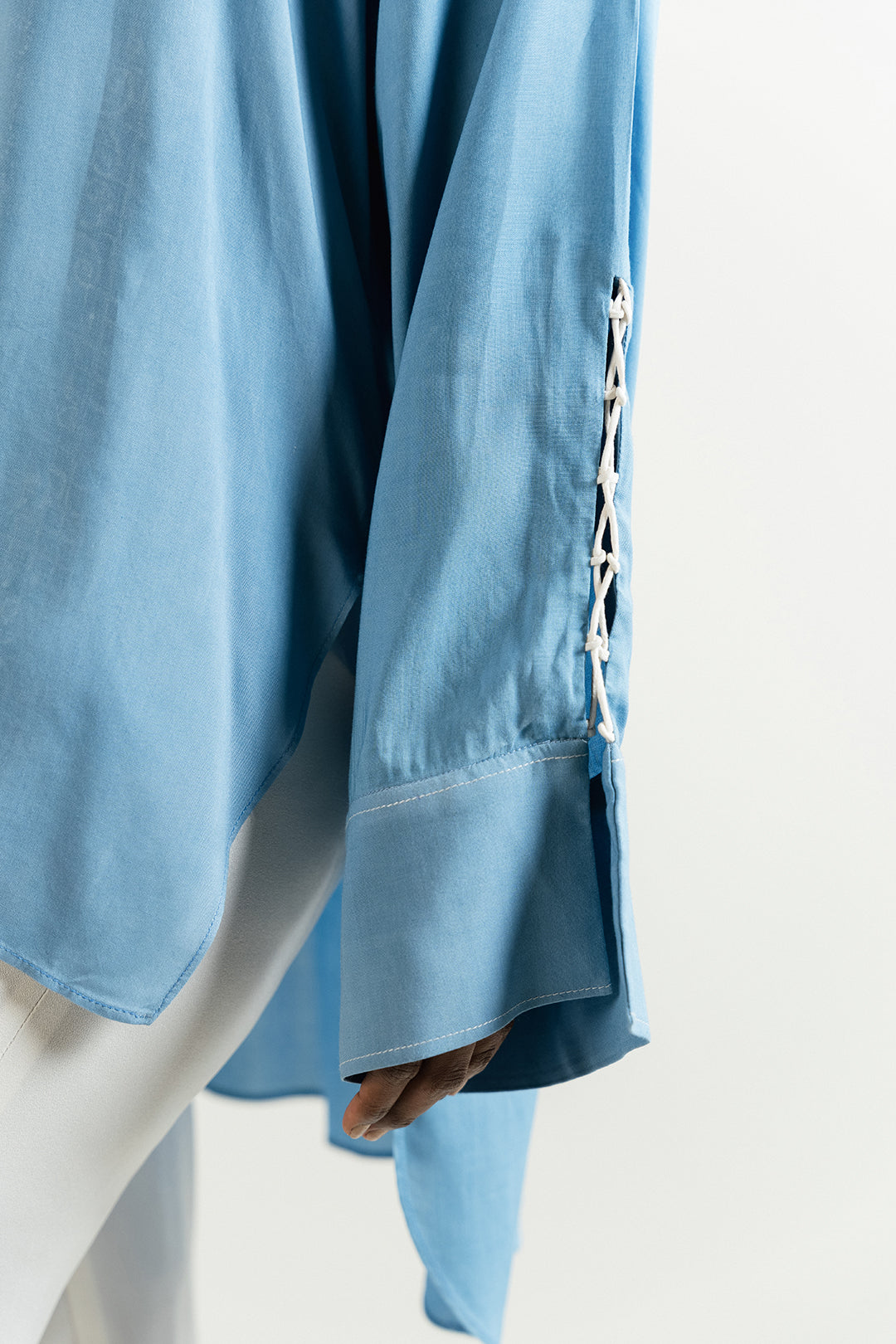 Aqua Blue Embroidered Tunic