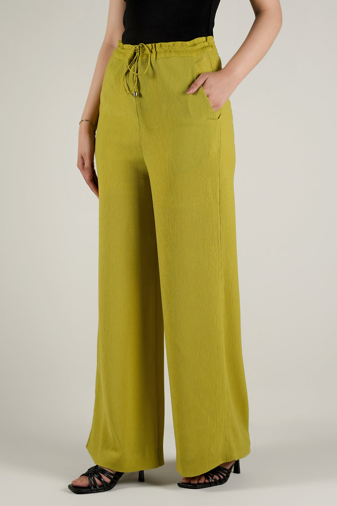 Lime Green Flared Pants