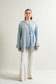 Ice Blue Wrap Around Top
