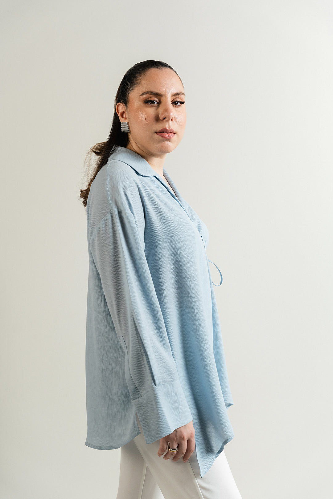 Ice Blue Wrap Around Top