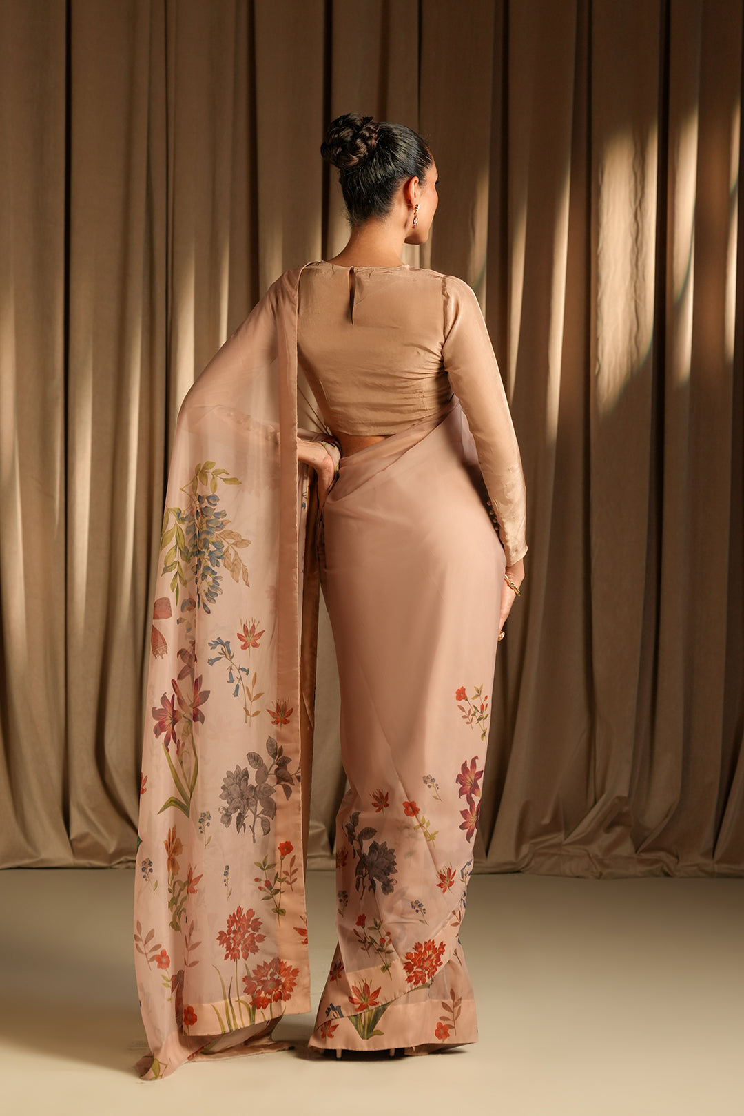 Dehrim Crop Top & Saree (2Pc)