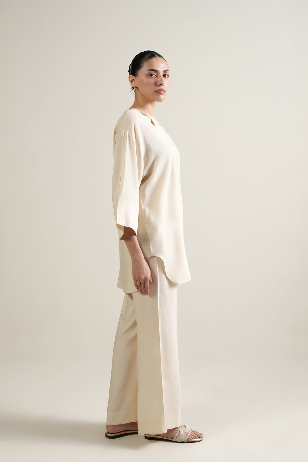 Cream Asymmetric Top
