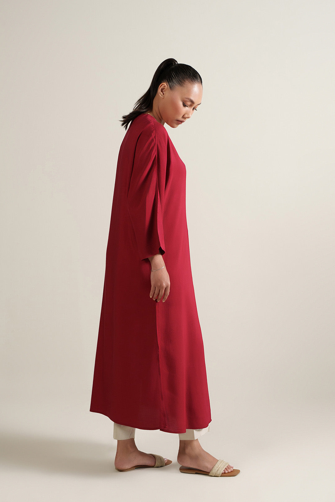 Batwing Button Down Long