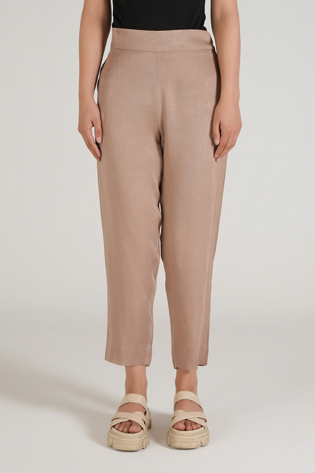 Taupe Tapered Pants