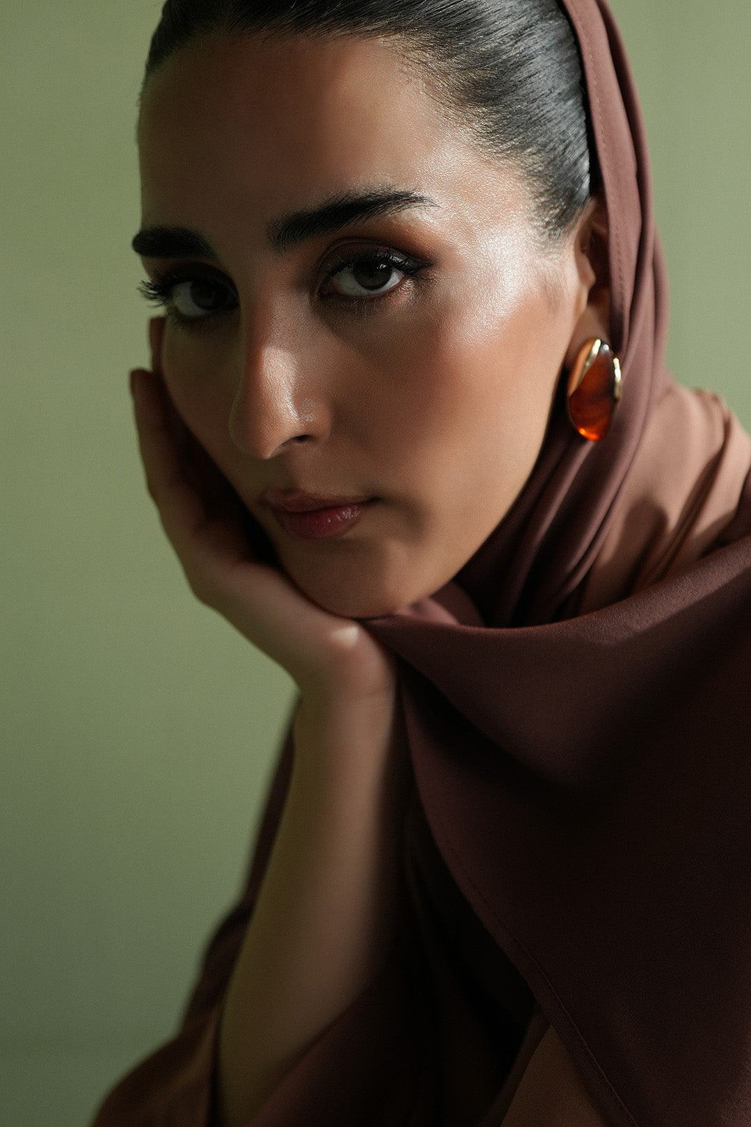 Rosewood Embroidered Abaya