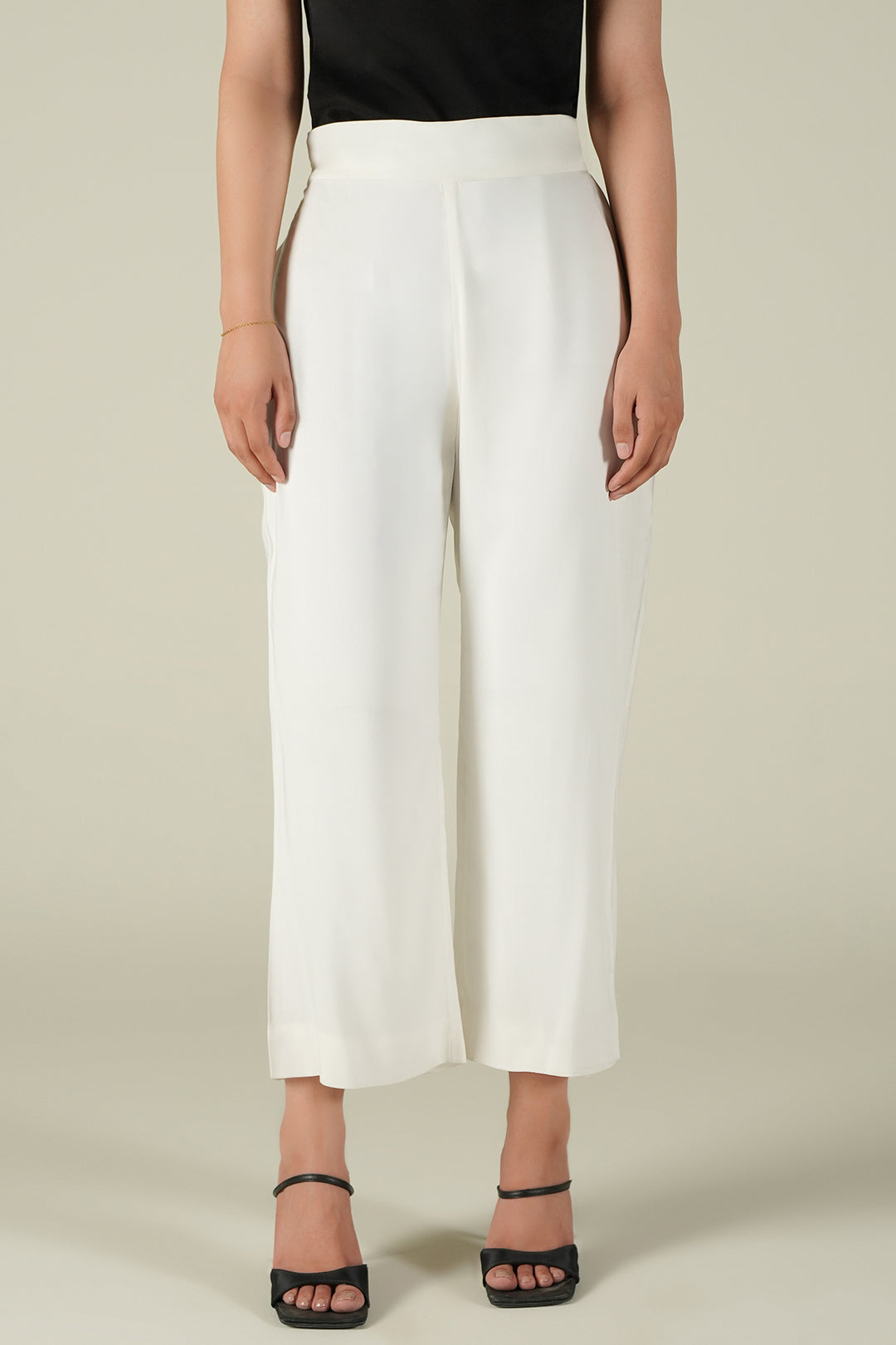 Cropped Straight Fit Pants