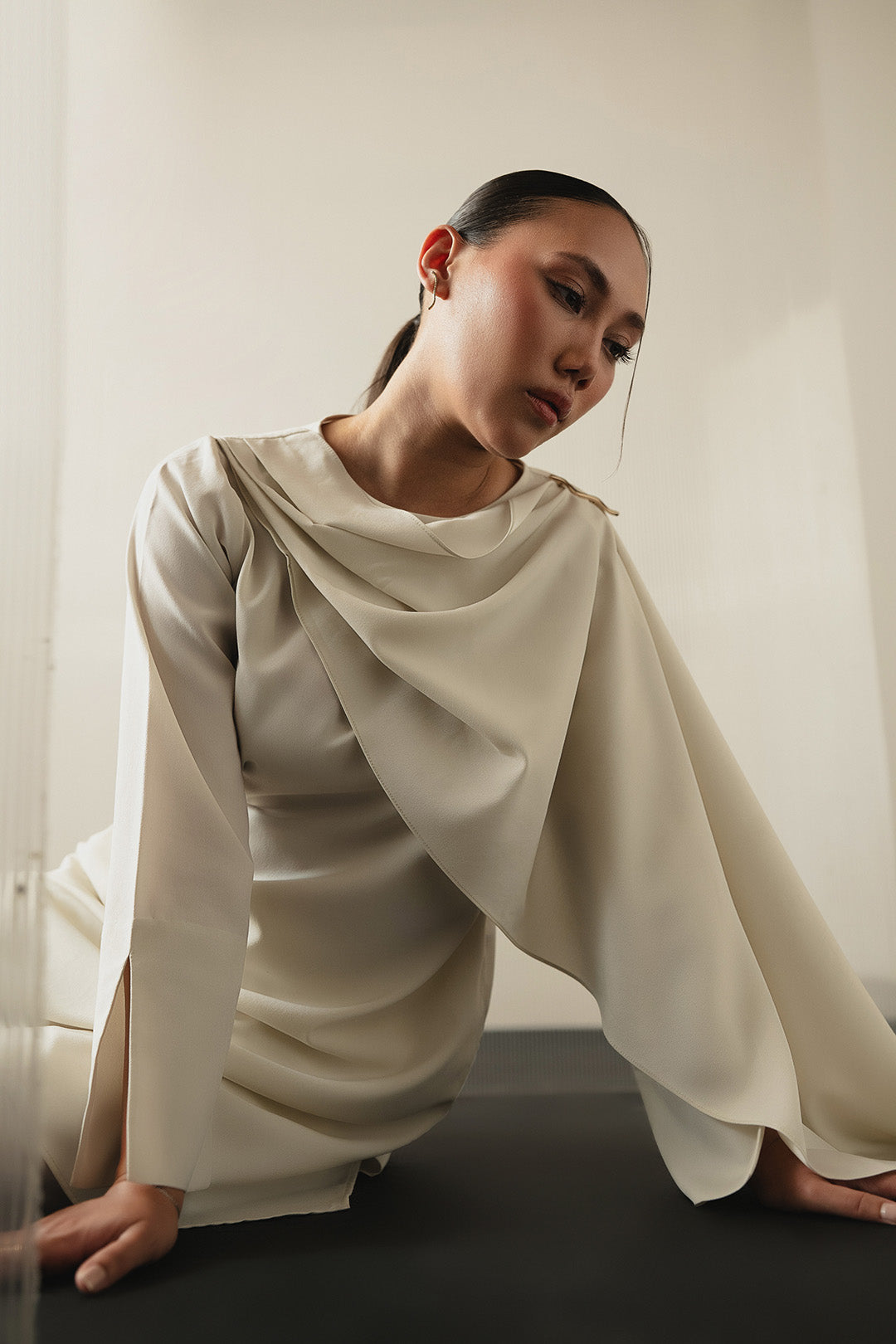 Ivory Draped Top