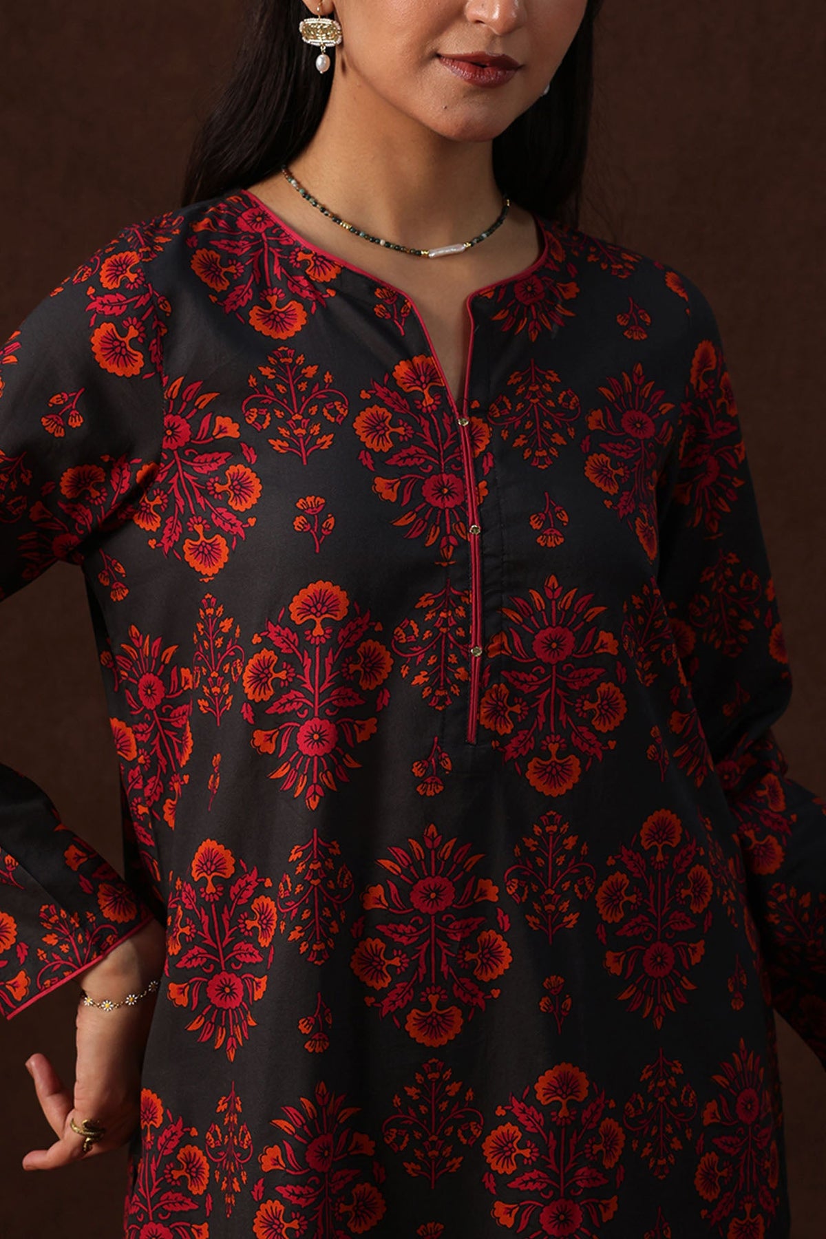 Rosette Printed 3-Piece Suit