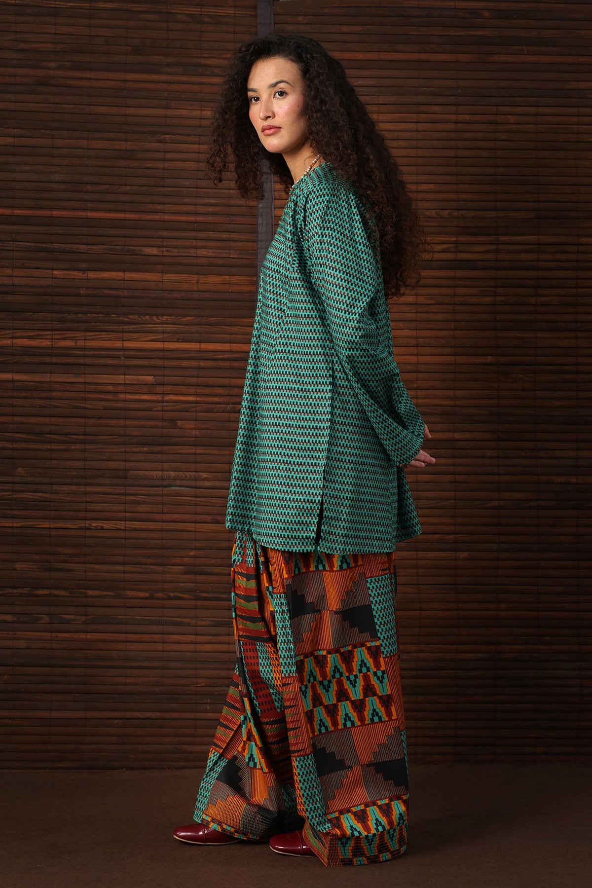 Printed Poise Farshi Set