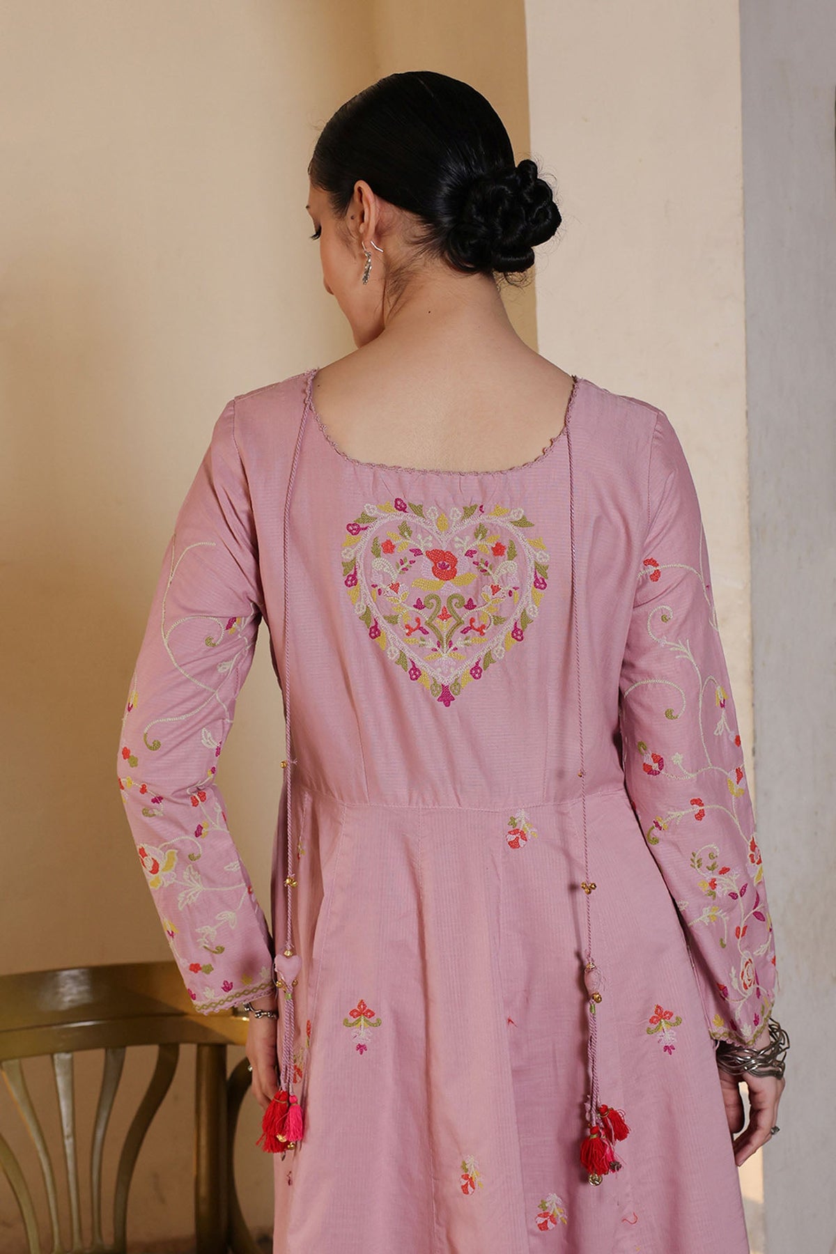 Embroidered Anarkali Set