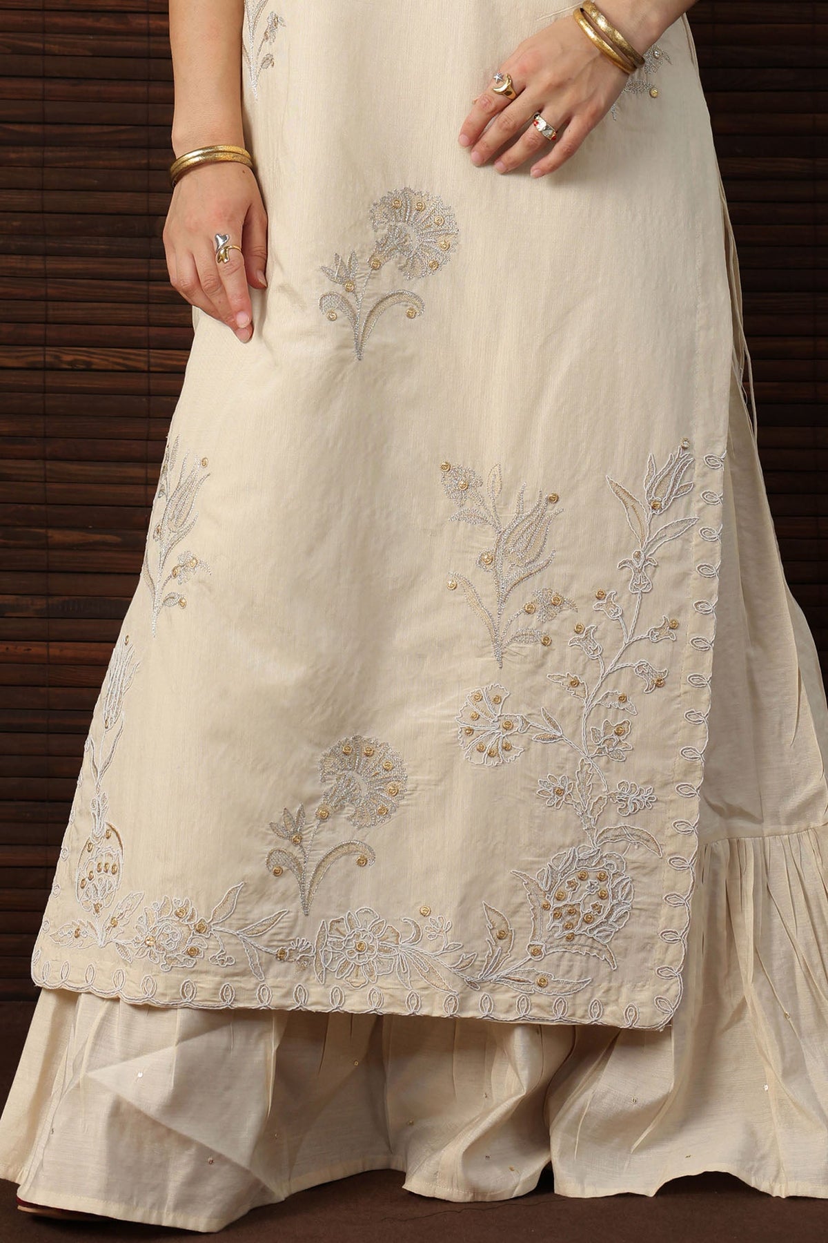 Opaline Embroidered Layered Dress