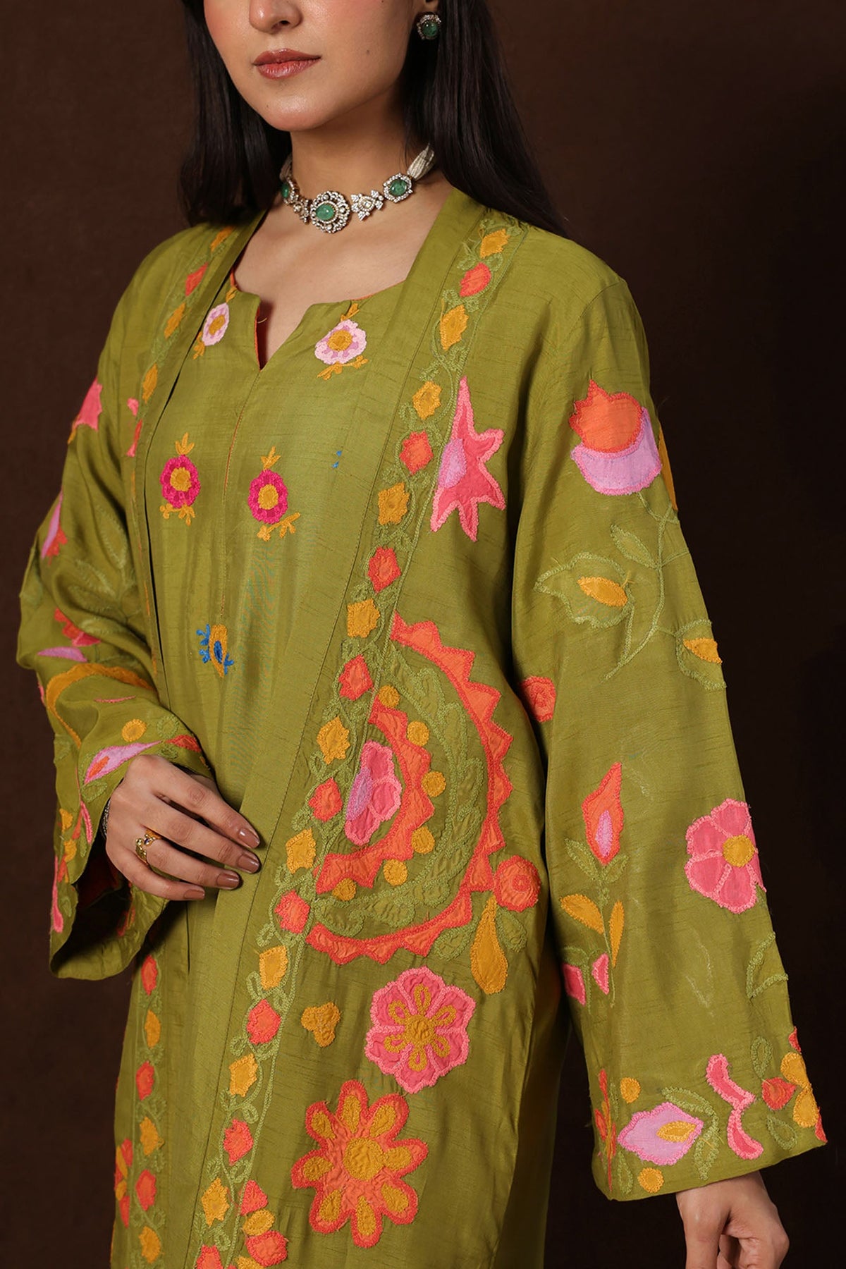 Long Embroidered Jacket