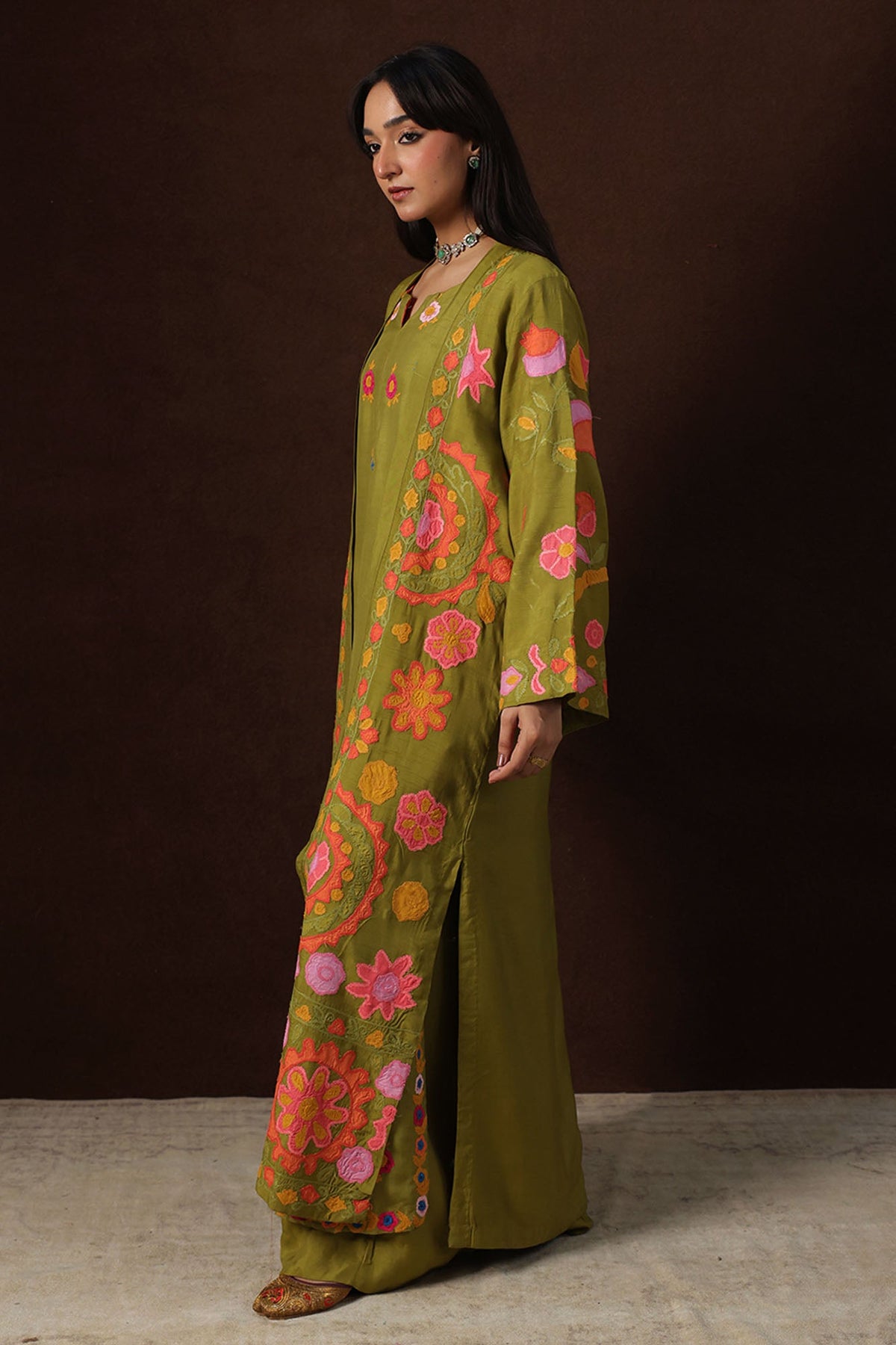 Long Embroidered Jacket