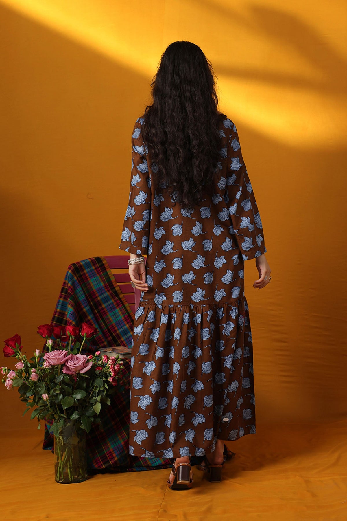 Floralscape Tiered Dress