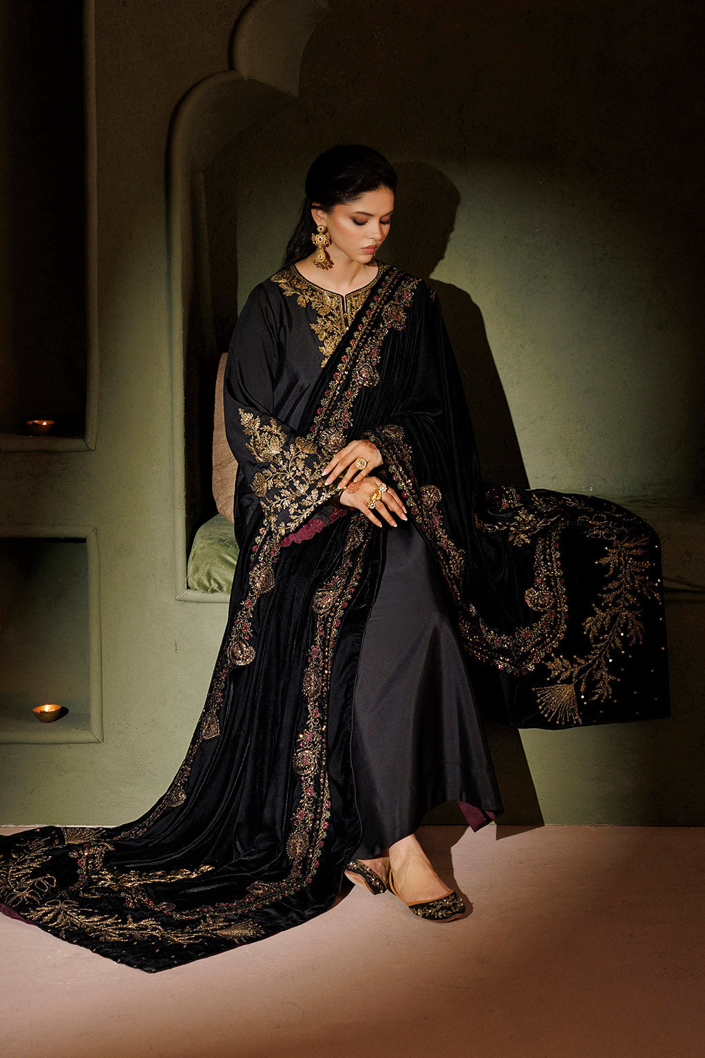 IV-80 Embroidered Sheesha Silk
