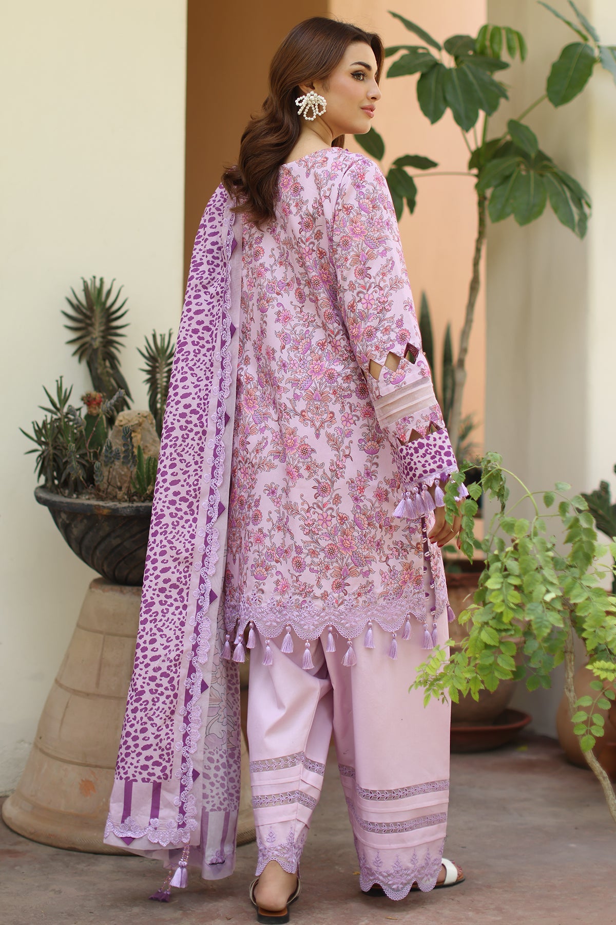 3-PC Unstitched Embroidered Lawn RN6-08